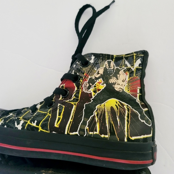 Converse The Dark Knight Rises Bane edition high top sneakers sz mens 5 women 7 - Picture 8 of 14
